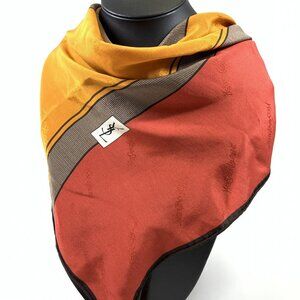 YSL 100% Silk Colorblock Scarf